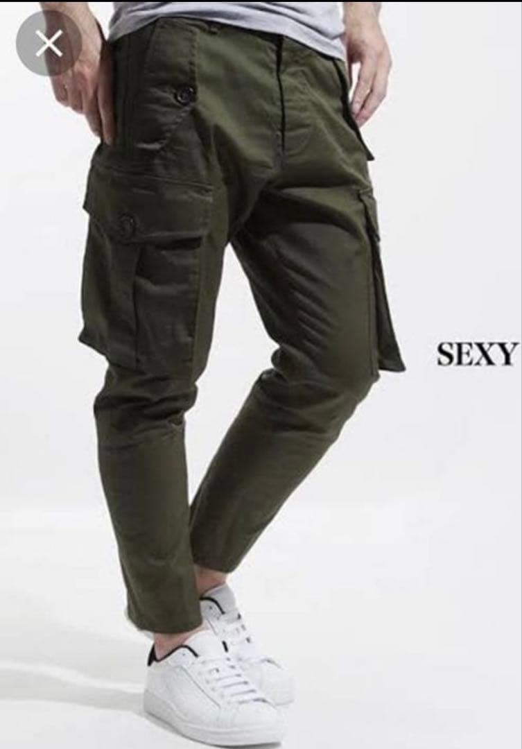 希少人気美品 DSQUARED2セクシーカーゴフィット グリーン