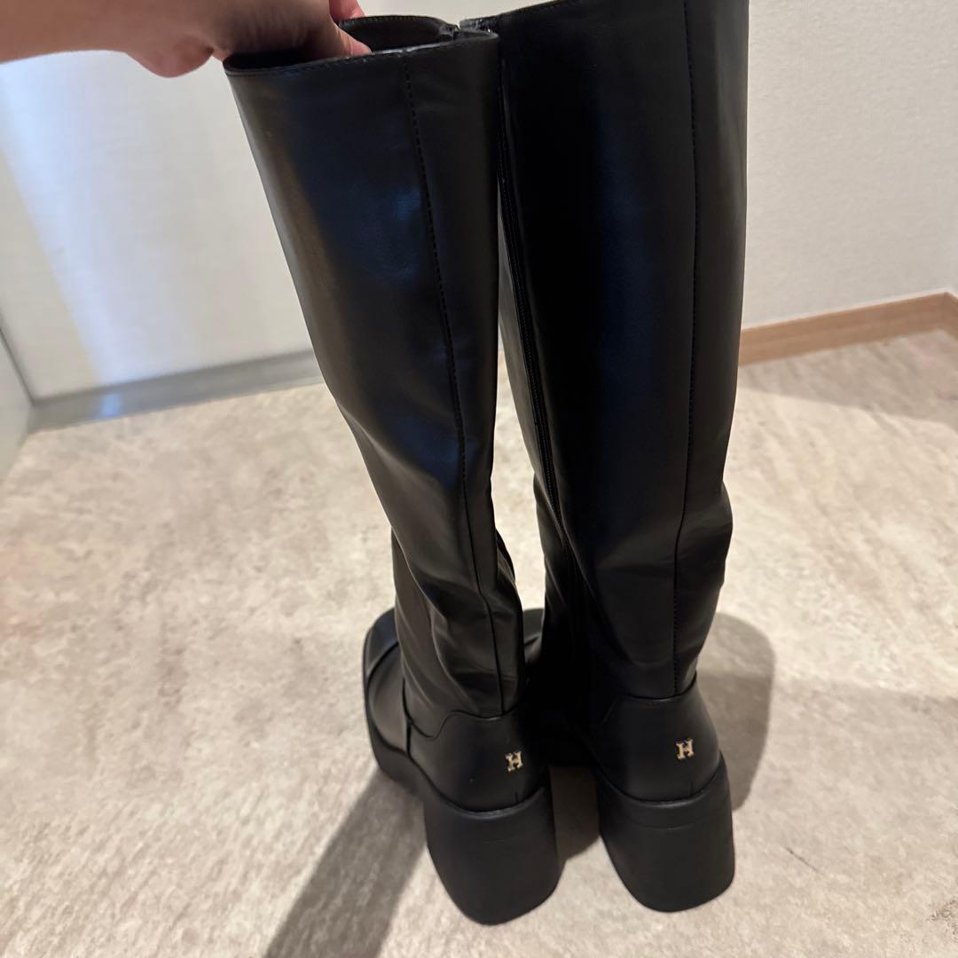 靴 herlipto Square Toe Long Boots