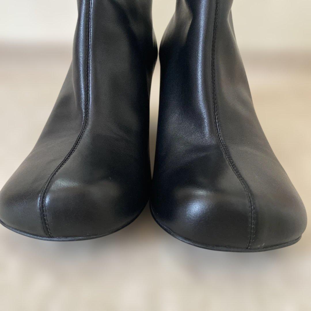 最終お値下げ！【SLOBE IENA】スクエアトゥショートブーツ　23.5 黒