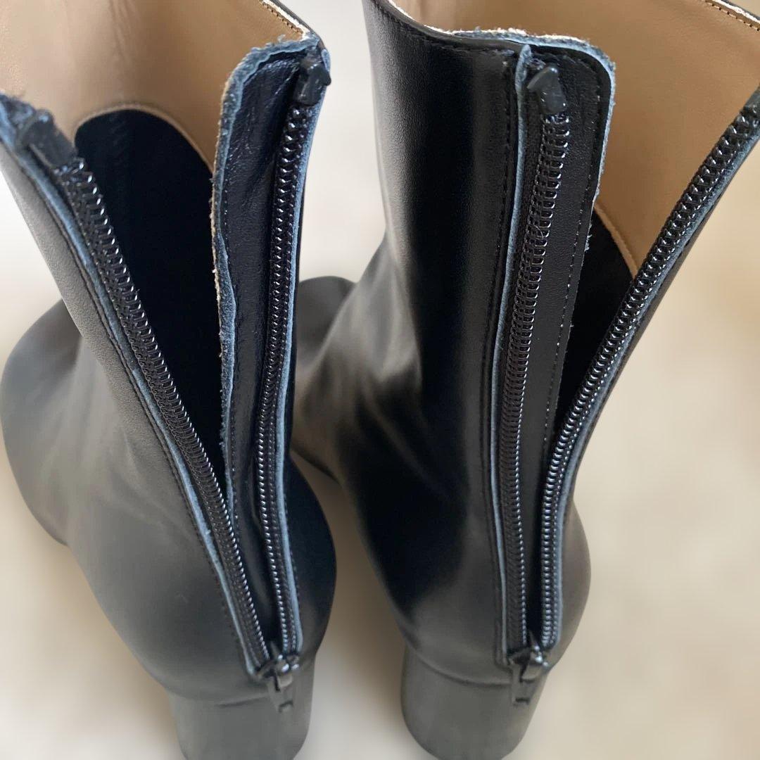 最終お値下げ！【SLOBE IENA】スクエアトゥショートブーツ　23.5 黒