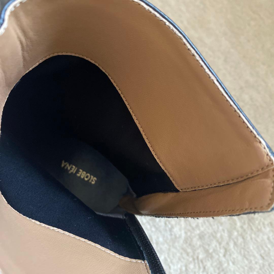 最終お値下げ！【SLOBE IENA】スクエアトゥショートブーツ　23.5 黒