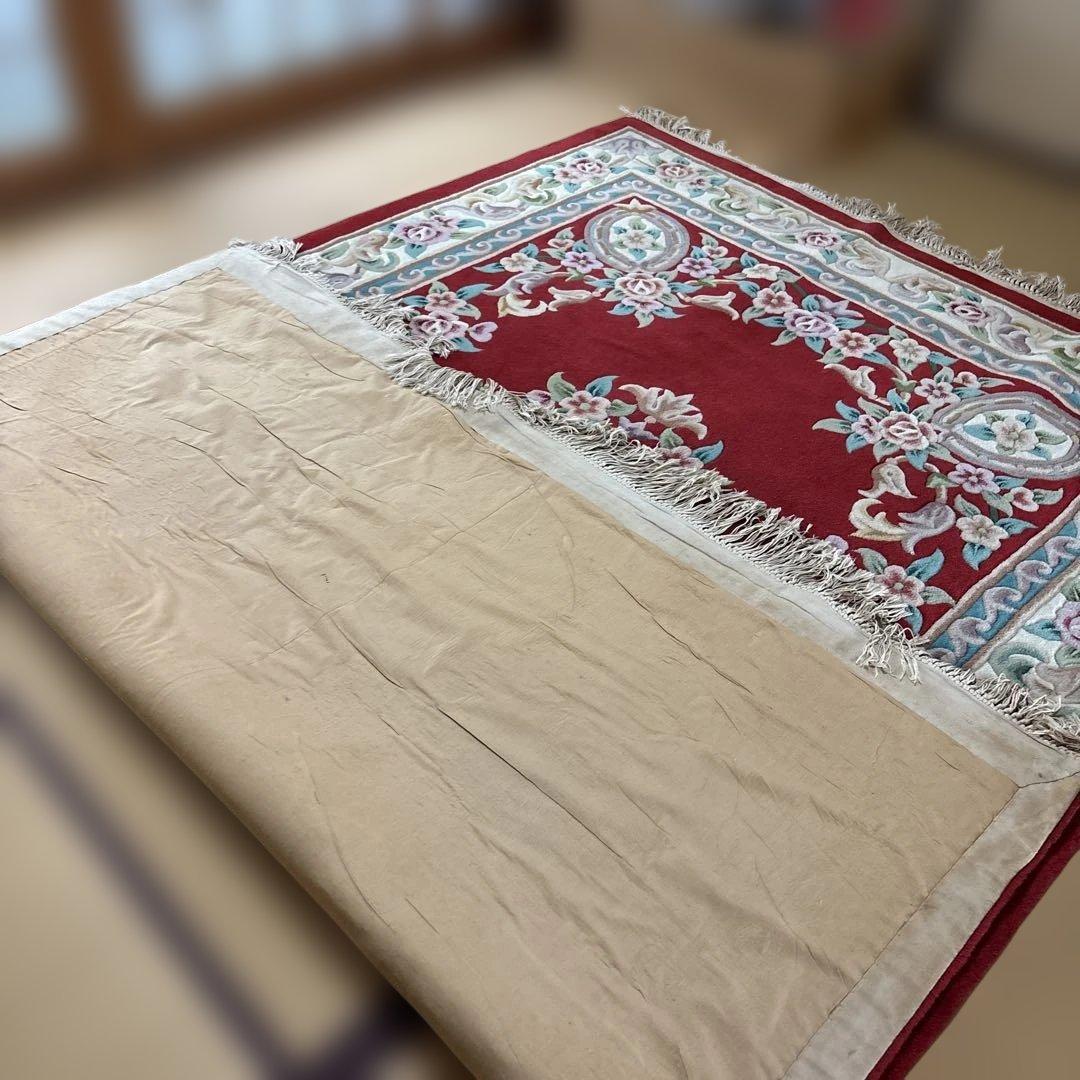 中国段通 花柄 カーペット織物 絨毯 じゅうたん ラグ マット 敷物 インテリア