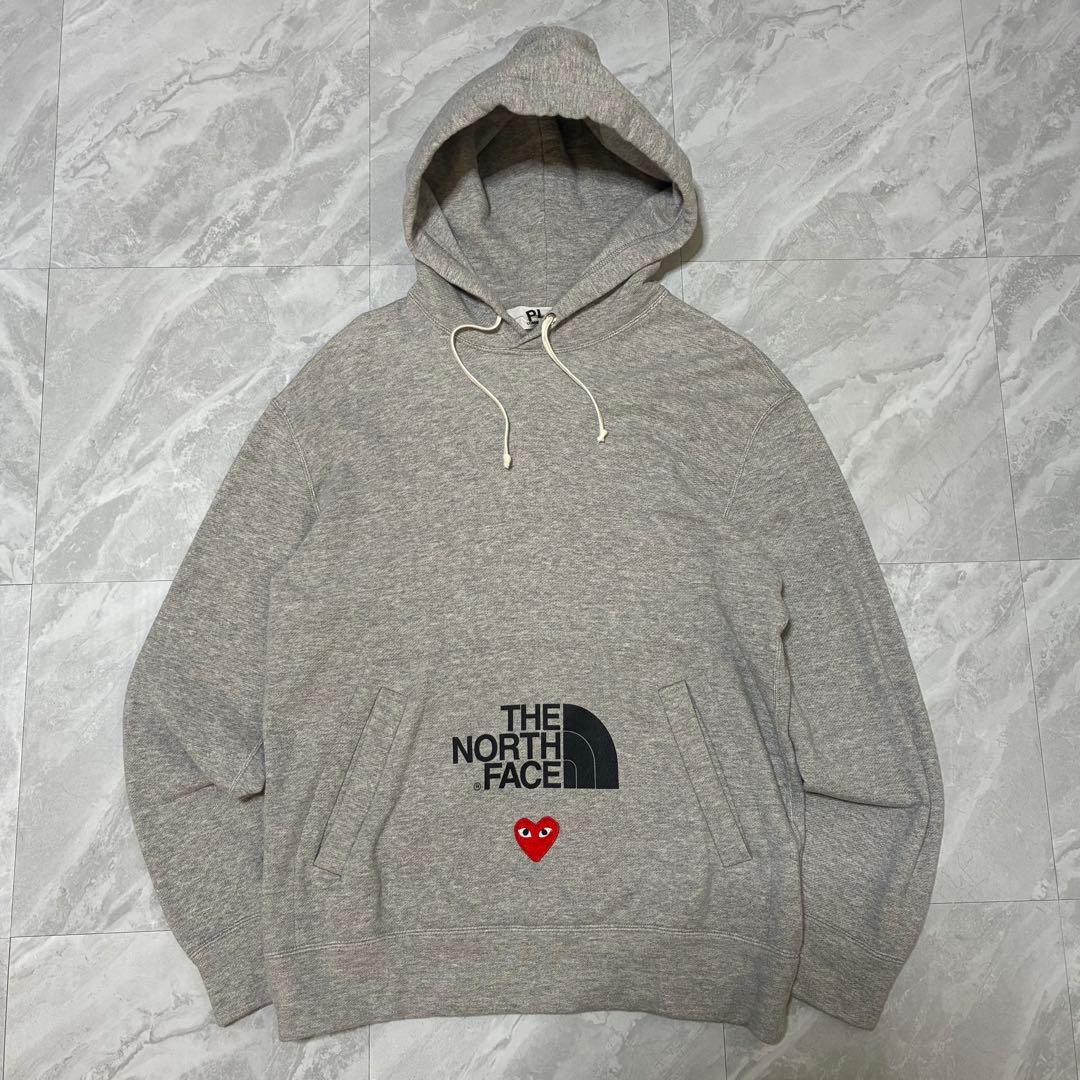 コムデギャルソン×THE NORTH FACEフーディ パーカー ハート刺繍 M