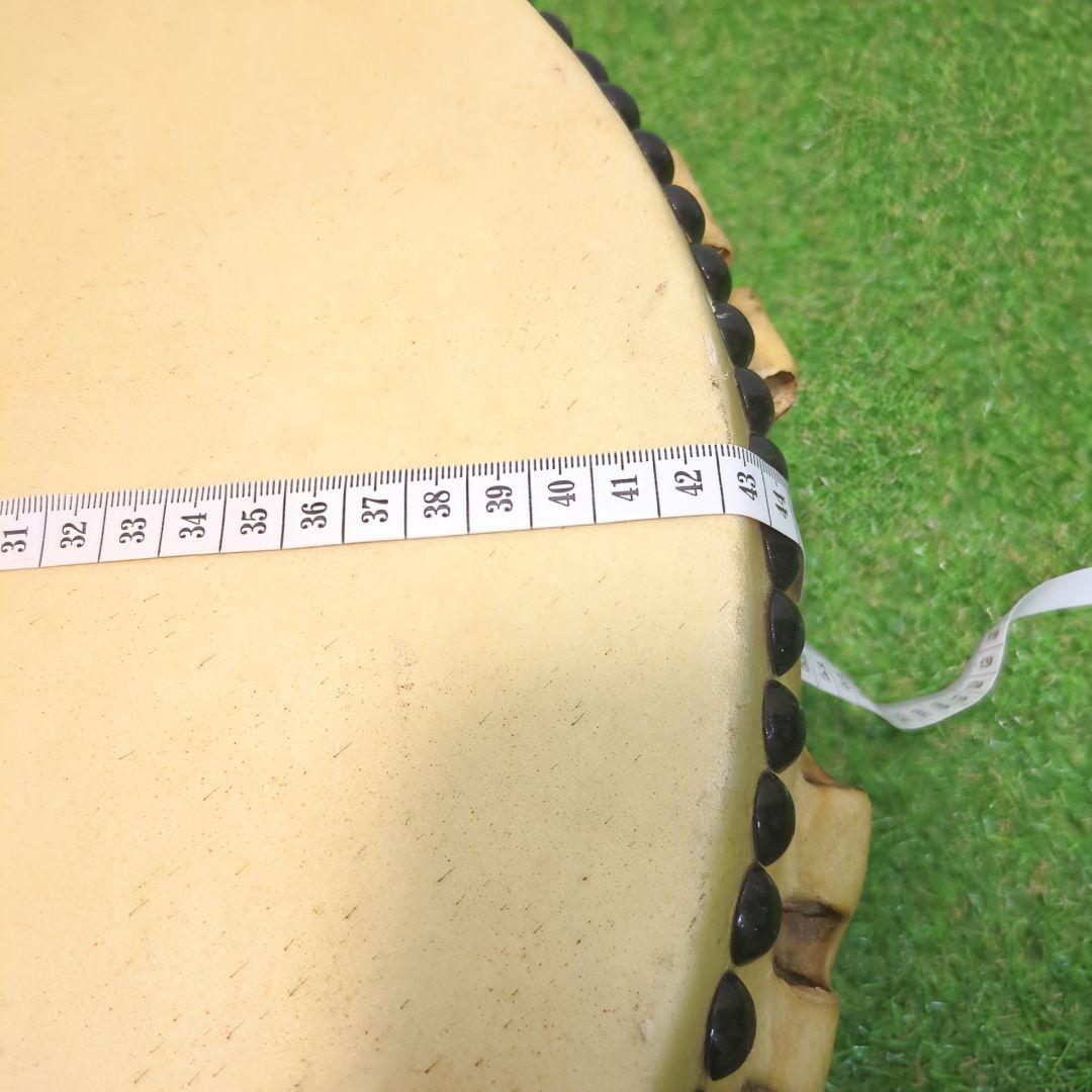 【高級】平太鼓　和楽器 和太鼓 くりぬき胴　1.4尺　耳付　欅