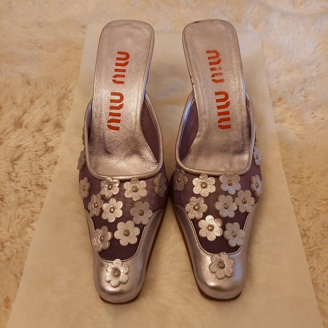 ミュウミュウ　ミュールサンダル