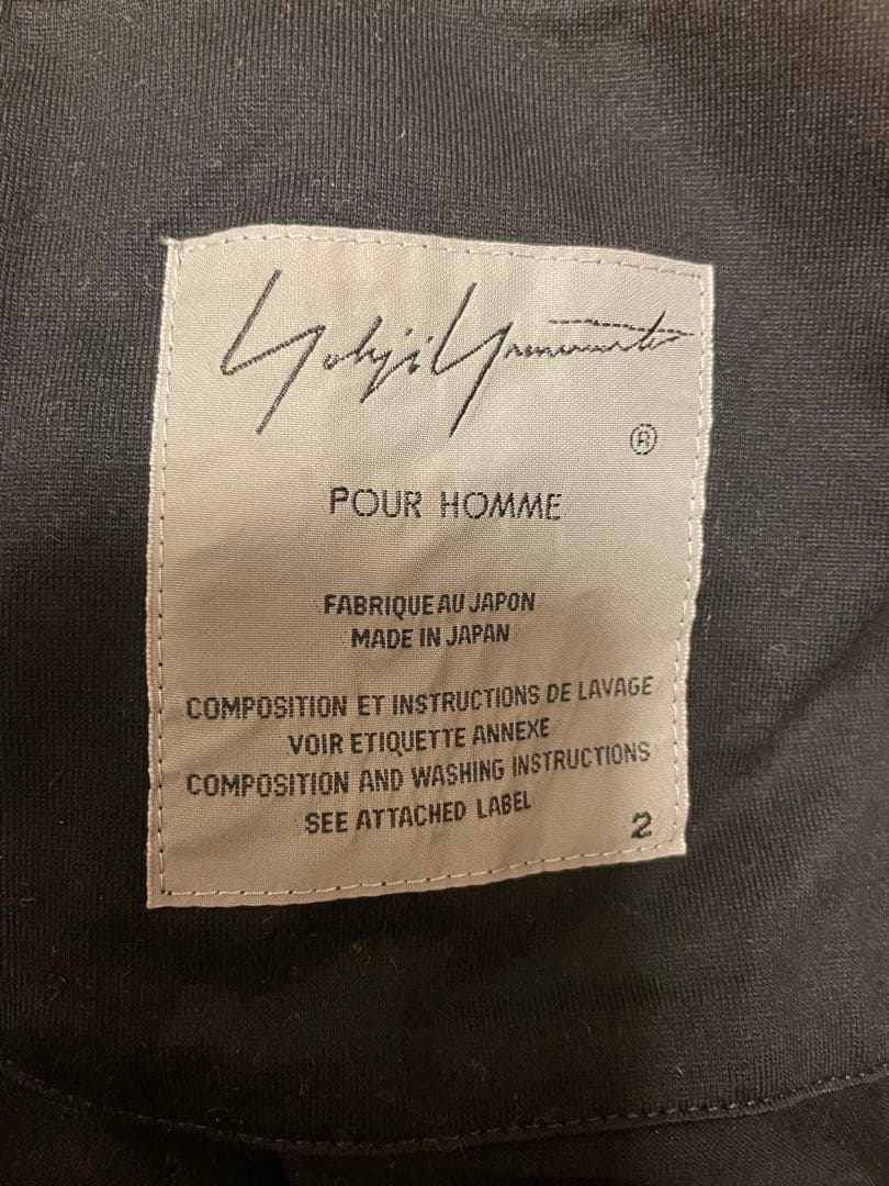 Yohji Yamamoto ブラック ノーカラーチャイナシャツ サイズ2