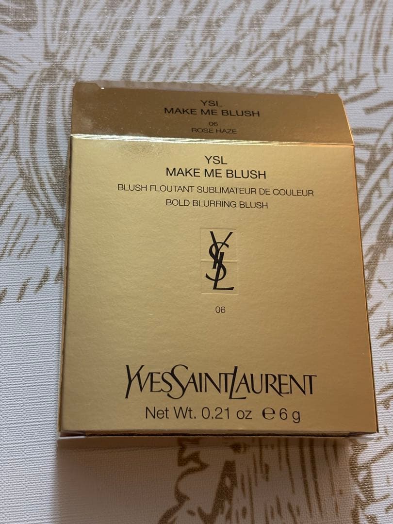 YSL 2点　メイクミーブラッシュ　06 ローズヘイズ　エナメルポーチ