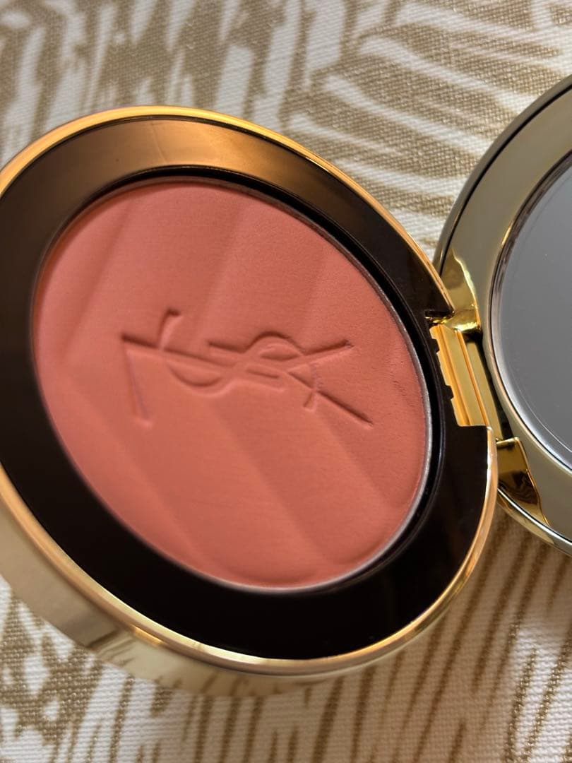 YSL 2点　メイクミーブラッシュ　06 ローズヘイズ　エナメルポーチ