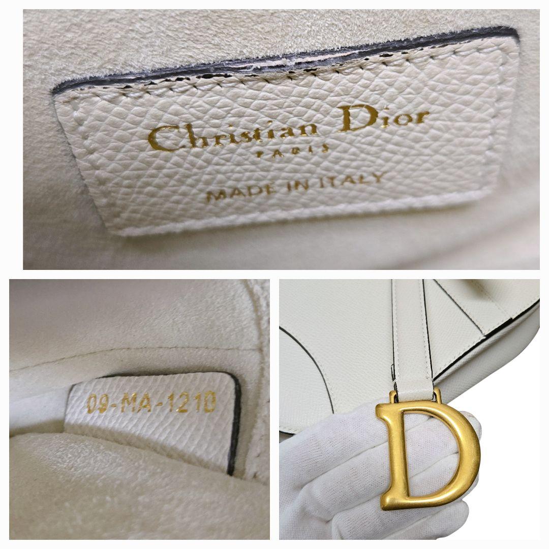 ほぼ未使用✨ディオール サドルバッグ ミニ ハンドバッグ ホワイト