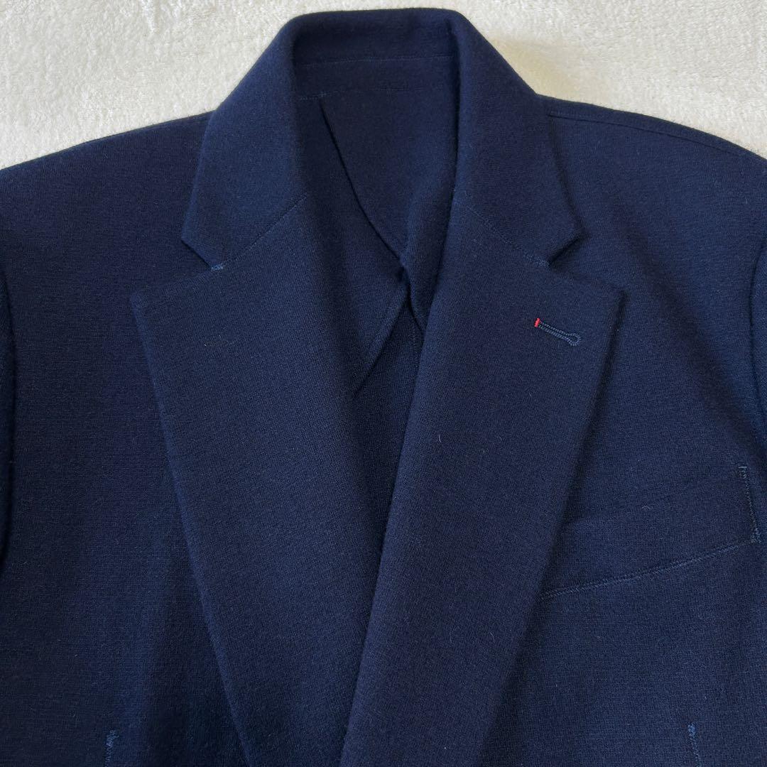 美品 D/him ダブルスタンダード カシミヤ100% ダブルジャケット48 紺