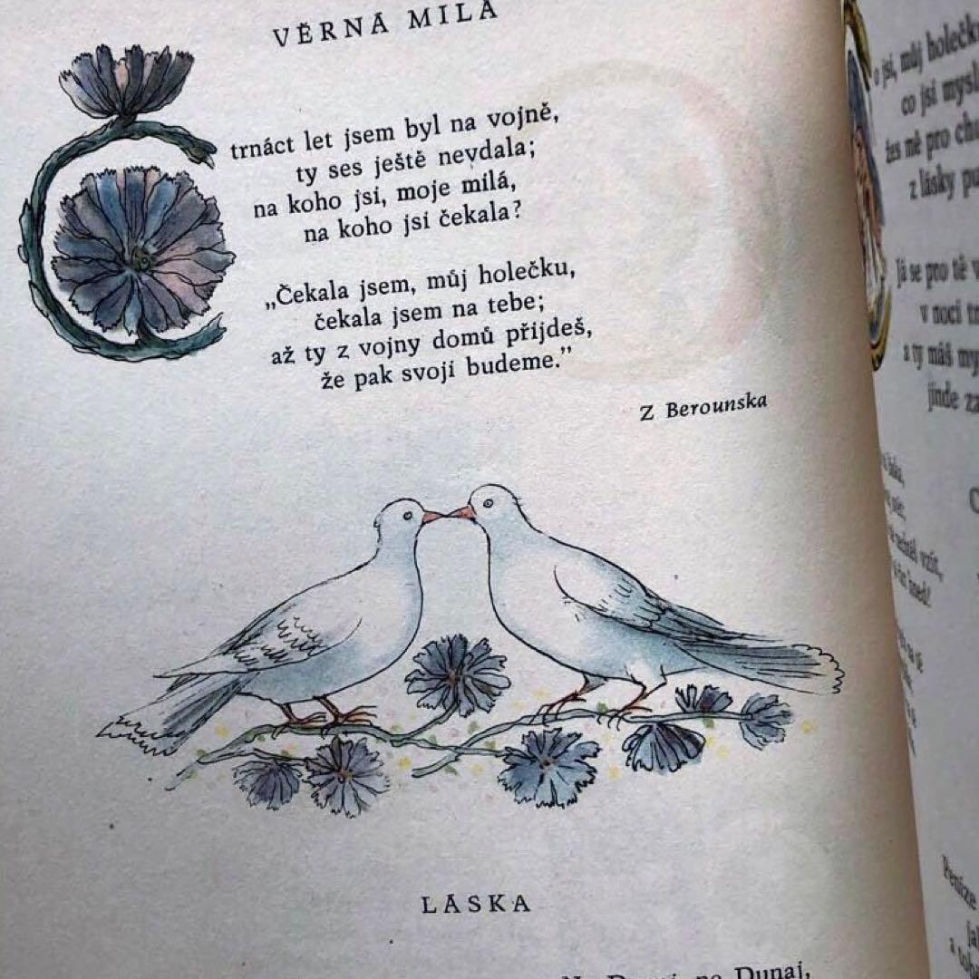 RV38 洋書古書 1956ヴィンテージ 初版本 チェコのおとぎ話の絵本