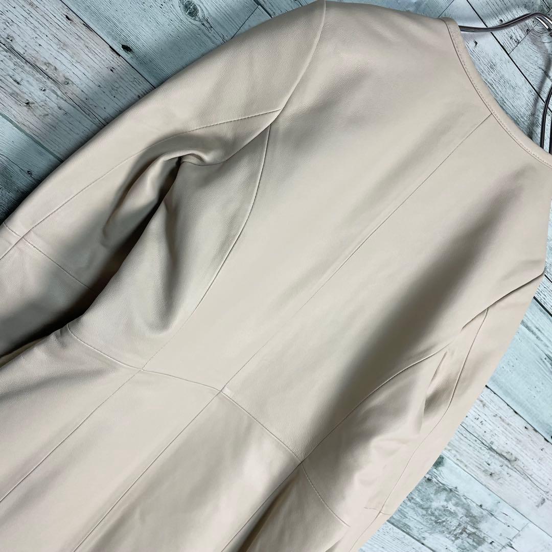 ☆最高級レザー☆ルーニィ　コンビラムレザージャケット定価11万円　レッキスファー