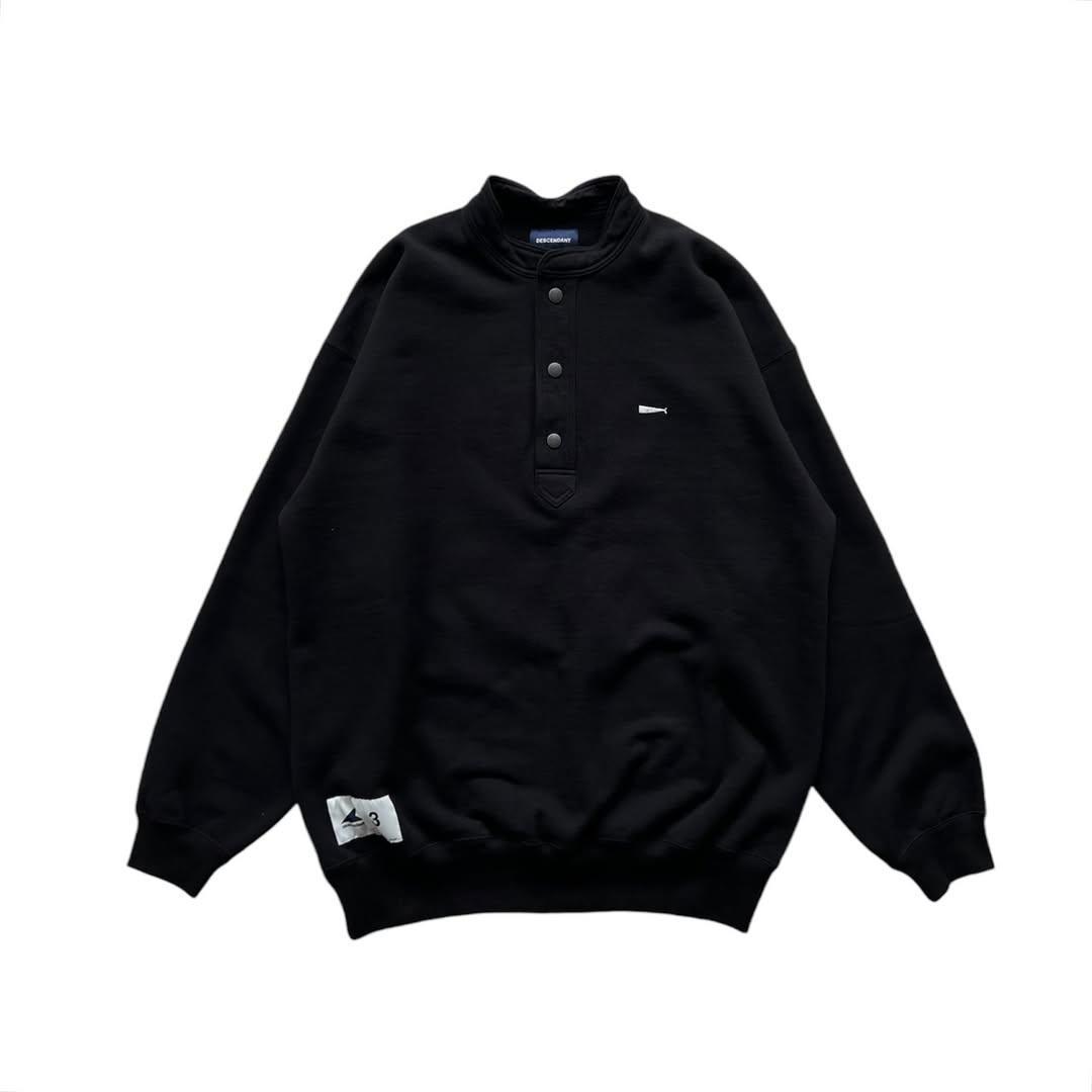 DESCENDANT VOIL HENLEY NECK ブラック 24AW