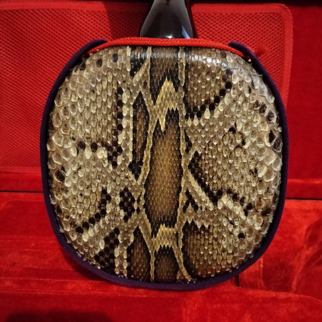 三線 沖縄 蛇皮表1枚張り 裏強化張り 棹重め