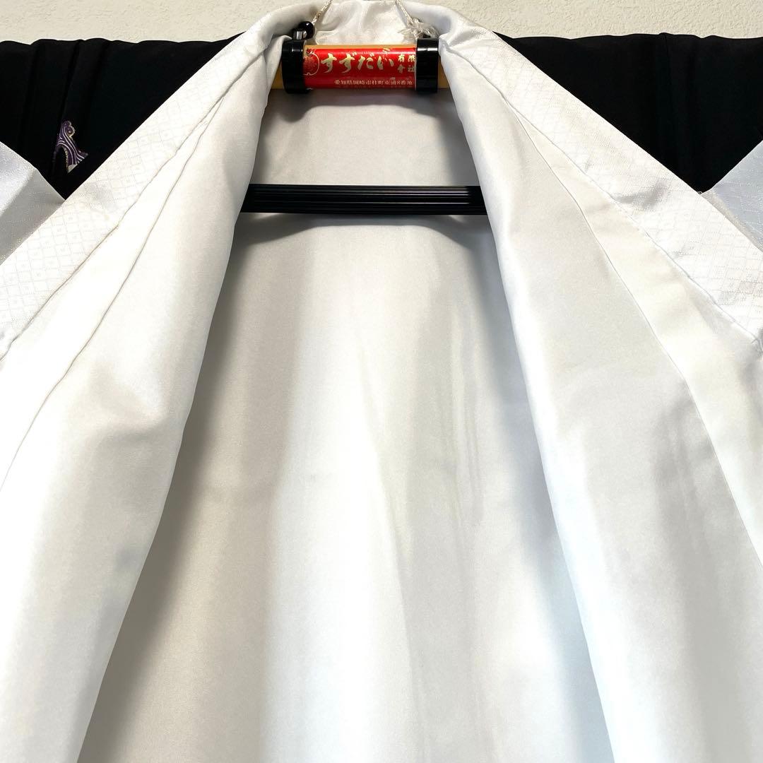 □男児　正絹　お宮参り.祝着.初着.鷹黒　美品