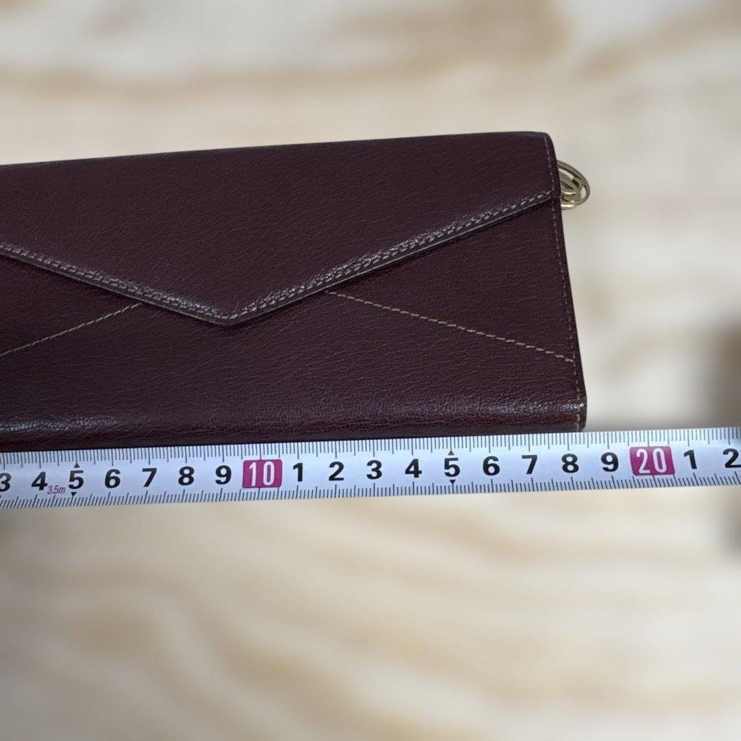 カルティエ バーガンディ 長財布 エンベロープスタイル