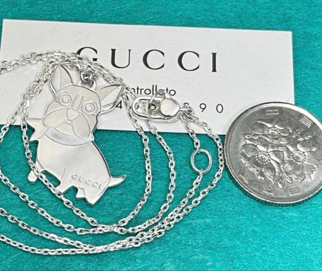極美品‼️GUCCI フレンチブルドッグネックレス