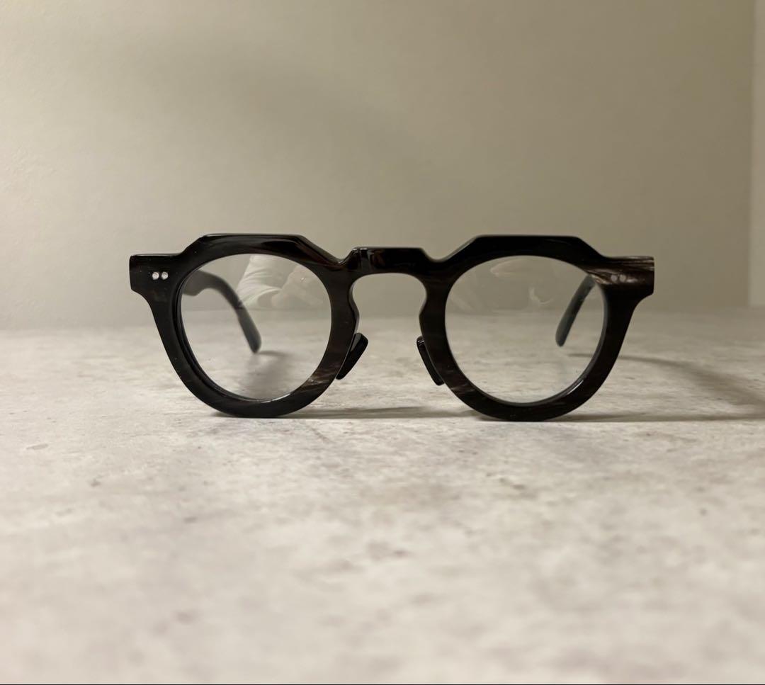 ※一点物 バッファローホーン眼鏡　水牛角　クラウンパント　伊達メガネ　サングラス