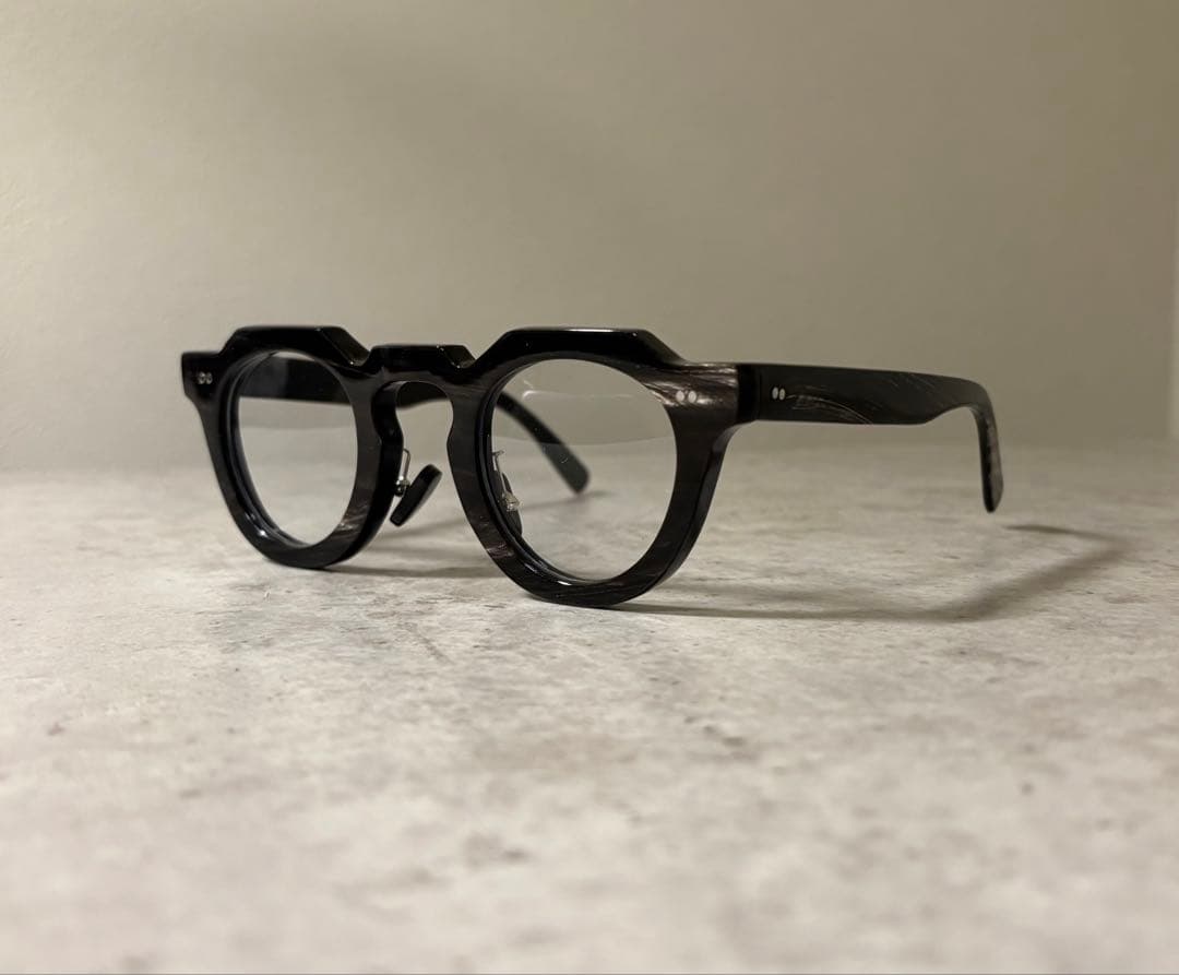 ※一点物 バッファローホーン眼鏡　水牛角　クラウンパント　伊達メガネ　サングラス