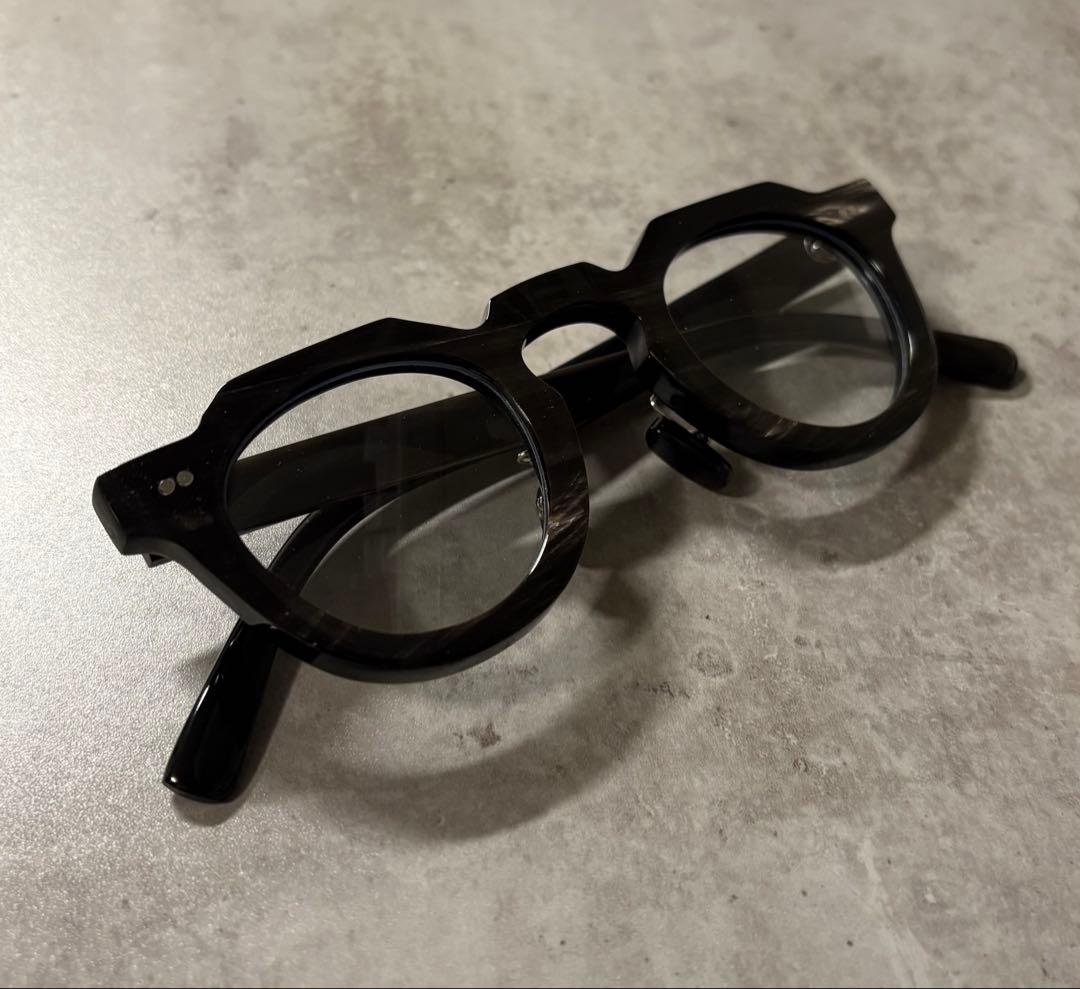 ※一点物 バッファローホーン眼鏡　水牛角　クラウンパント　伊達メガネ　サングラス