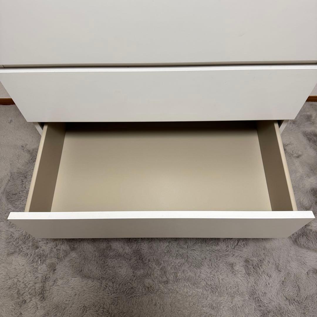 【ぴのこ】IKEA マルム　ホワイト 4段チェスト