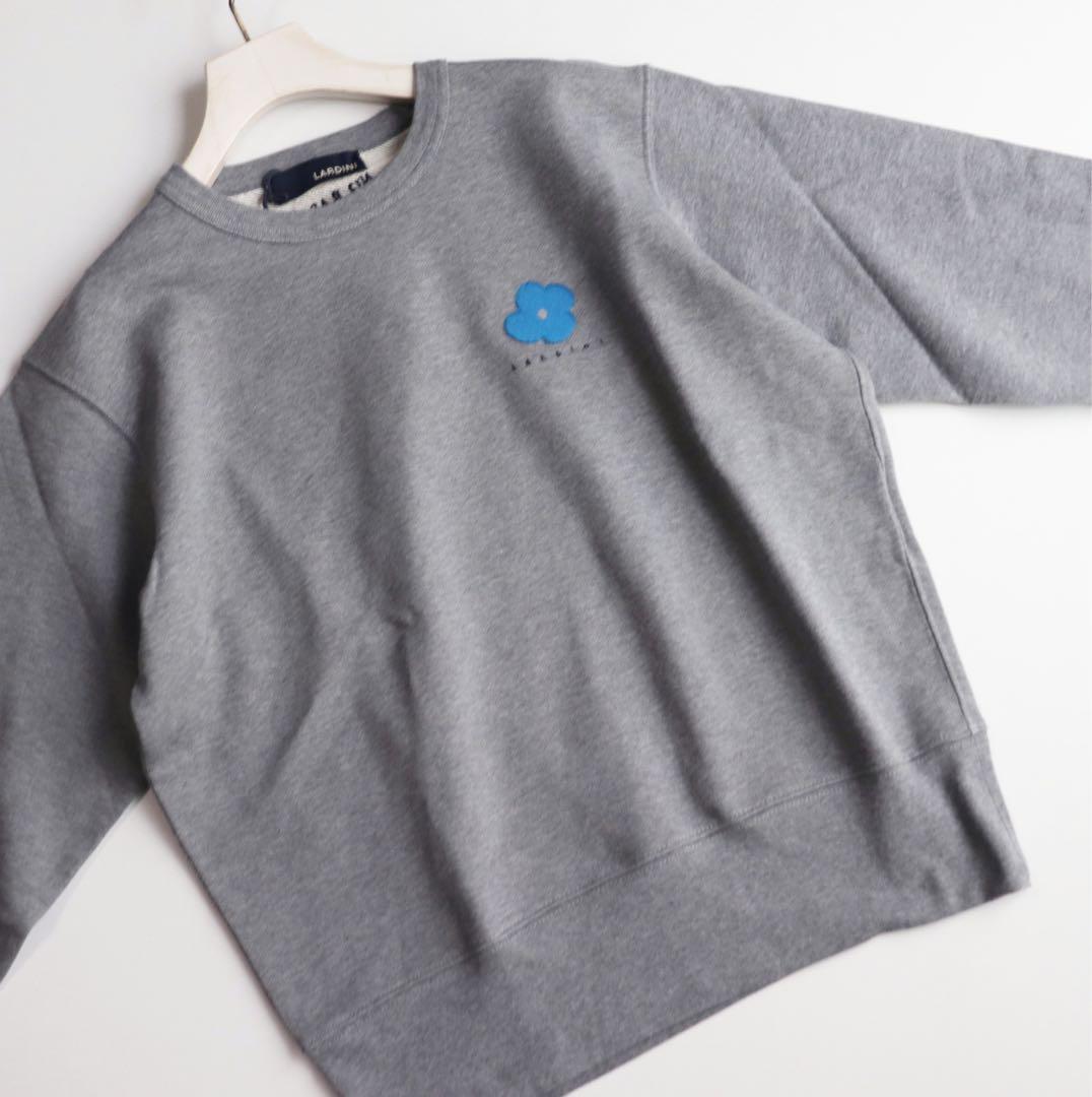 《ラルディーニ》未使用 ロゴ・フラワー刺繍 トレーナー オーバーサイズXS