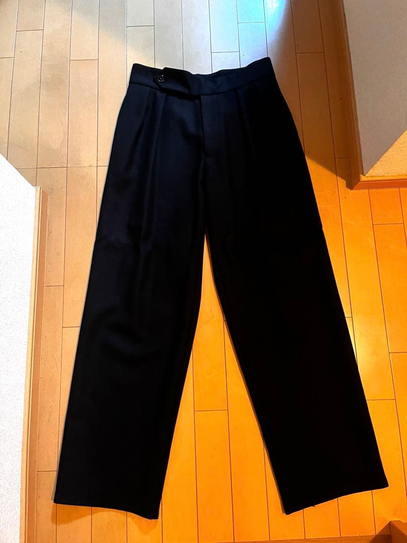 パンツ DRIES VAN NOTEN 2tuck Wool Wide Pants 46