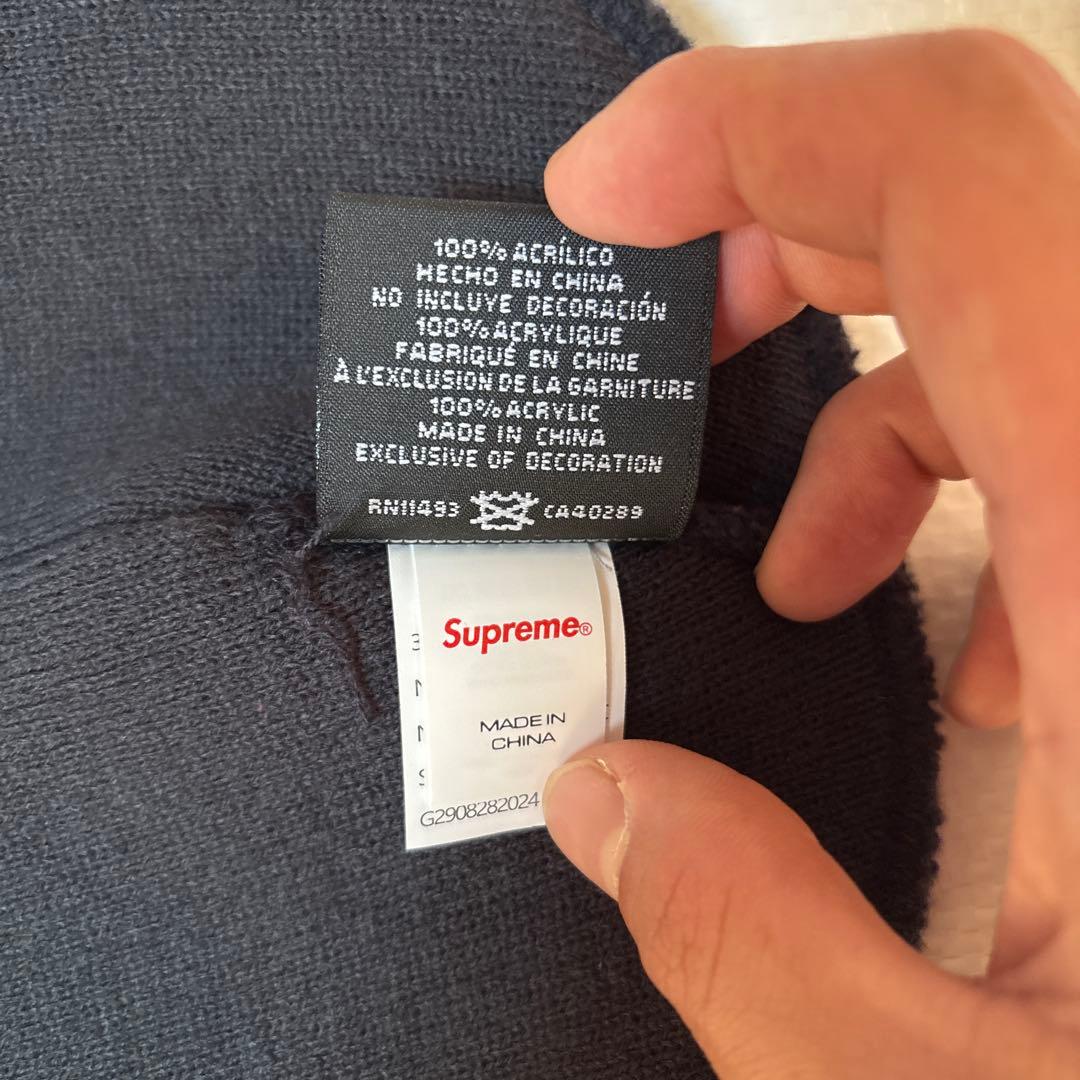 Supreme New Era® Accent Beanie Navy