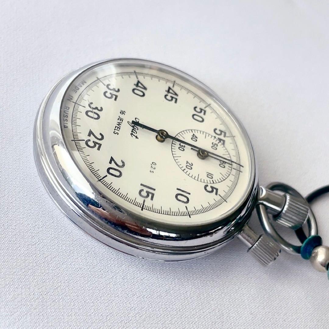 MADE IN RUSSIA Agat 16石　手巻き式ストップウォッチ　♪