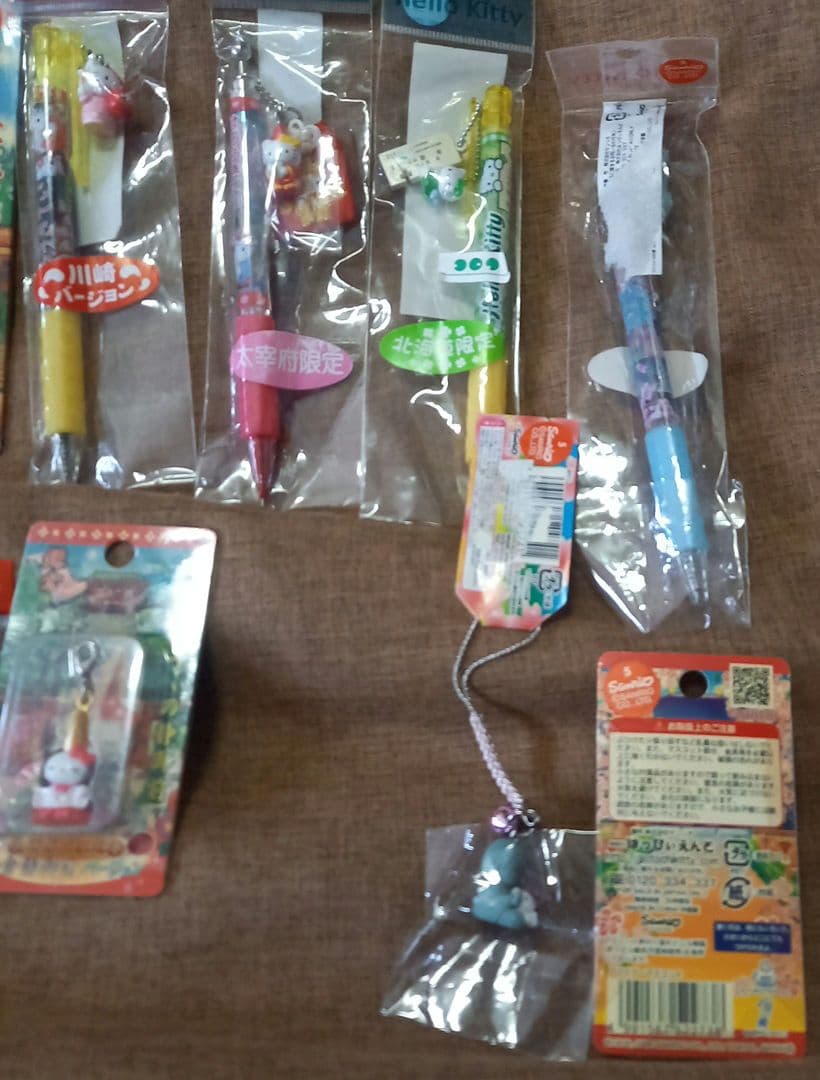 SANRIO☆幸運☆開運☆縁起☆神社☆根付けストラップ&シャープペン☆ボールペン