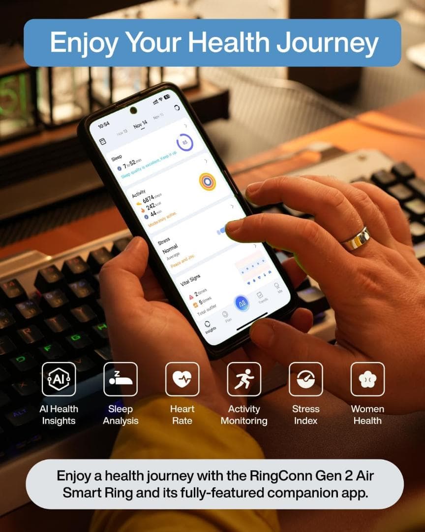 RingConn Gen 2 Air 10号 シルバー スマートリング