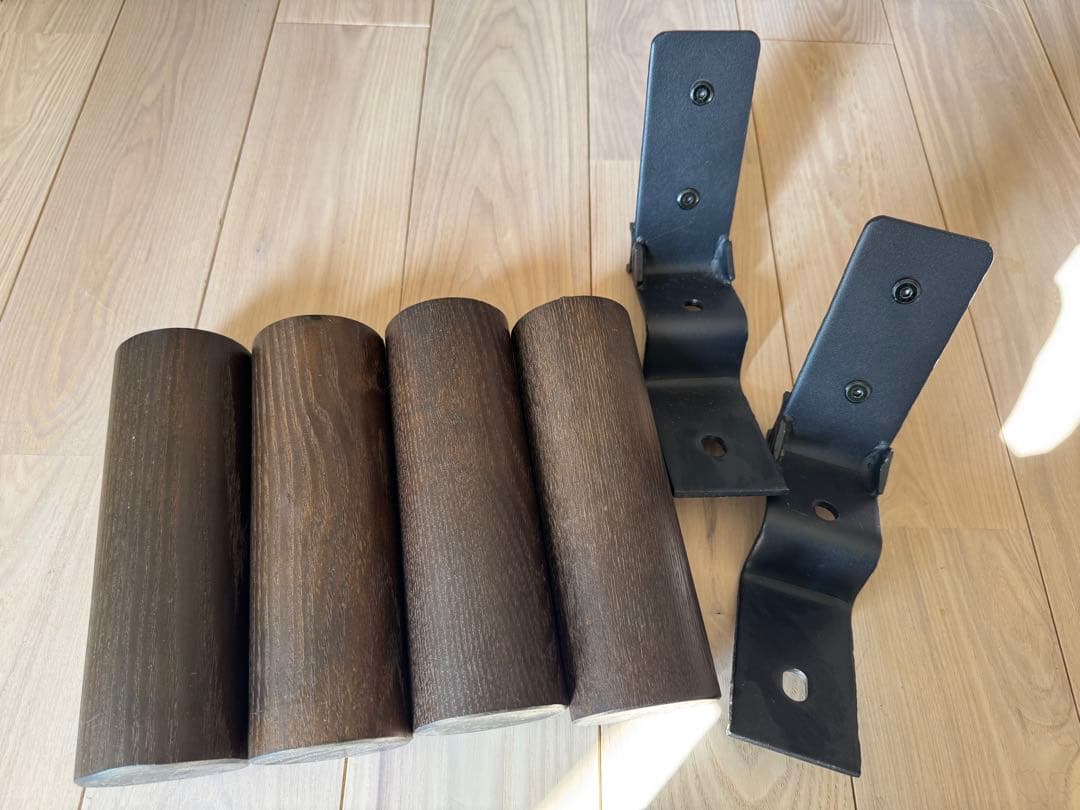 無印良品　ウォールナット ダブルベッドフレーム　ヘッドボード付き　旧商品