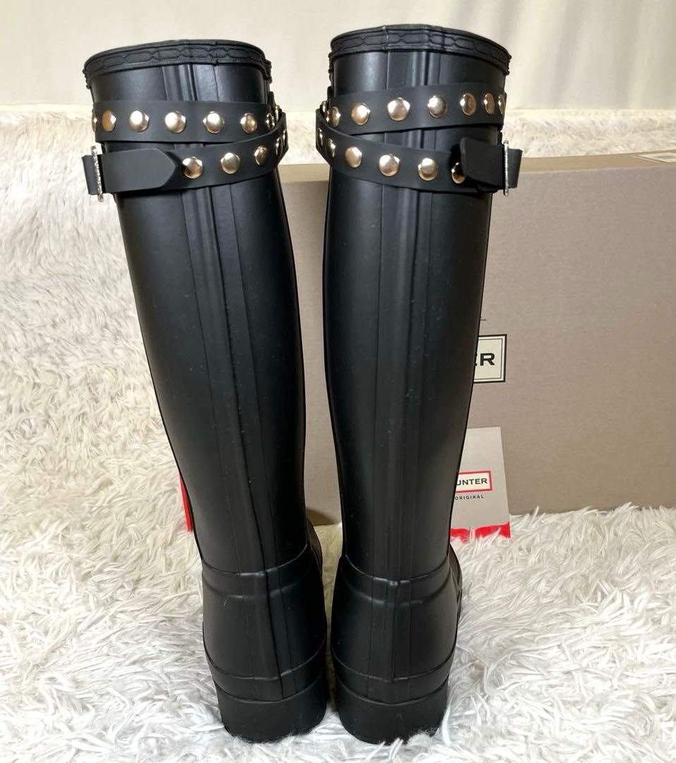 HUNTER ブラック 長靴 スタッズ付き