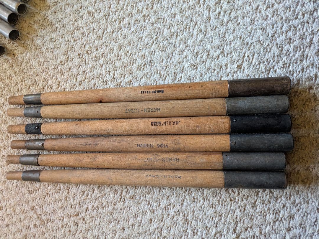 ノルウェー軍幕　ポール　6本セット　used