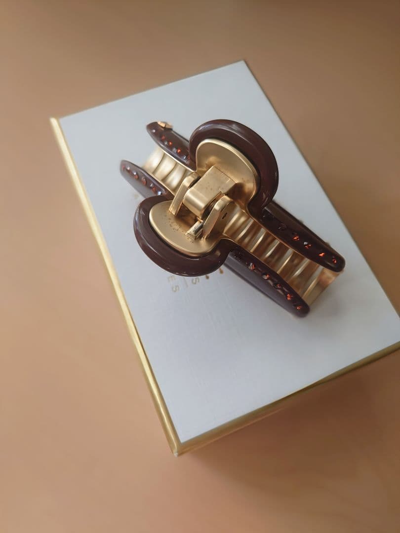 アレクサンドルドゥパリ スワロフスキー ヴァンドームクリップ ブラウン