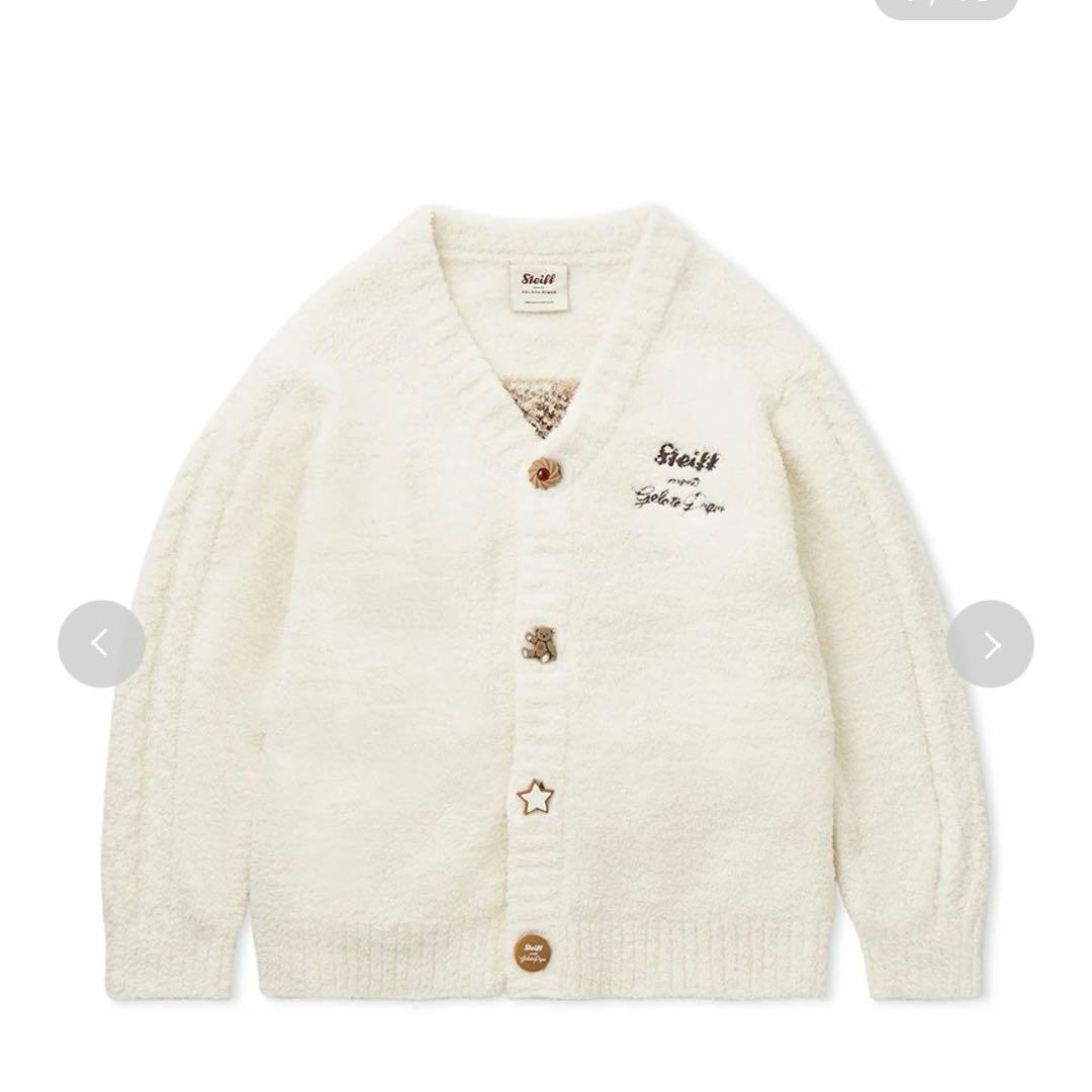 ジェラートピケ 【Steiff】【UNISEX】パウダージャガードカーディガン