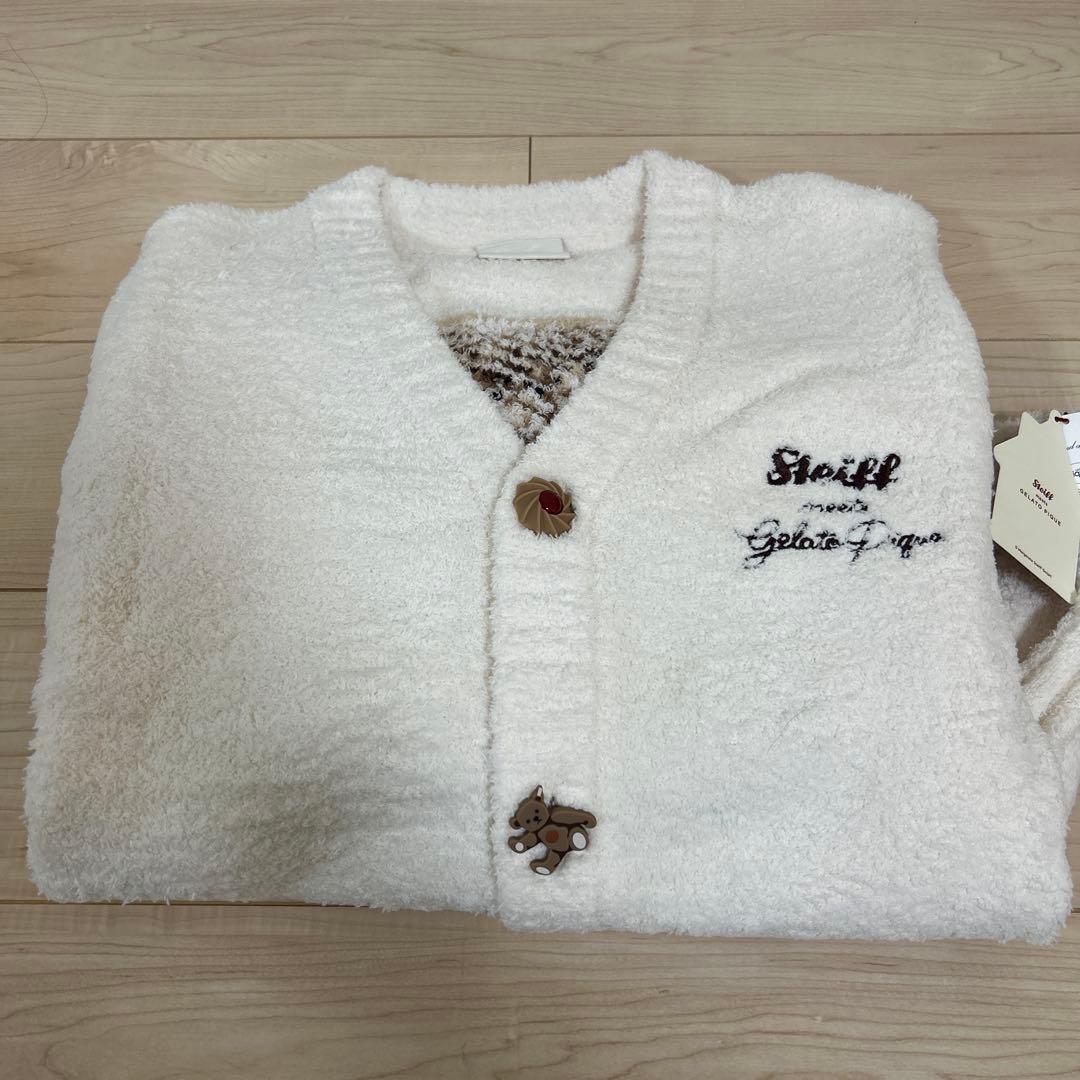 ジェラートピケ 【Steiff】【UNISEX】パウダージャガードカーディガン