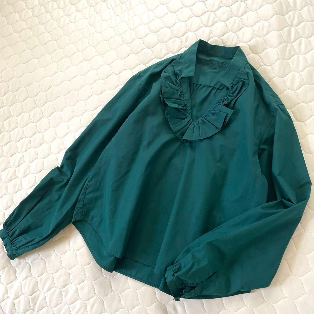 【極美品】定価7.3万✴︎ブリエンヌパリディス コットンフリルカラーブラウス