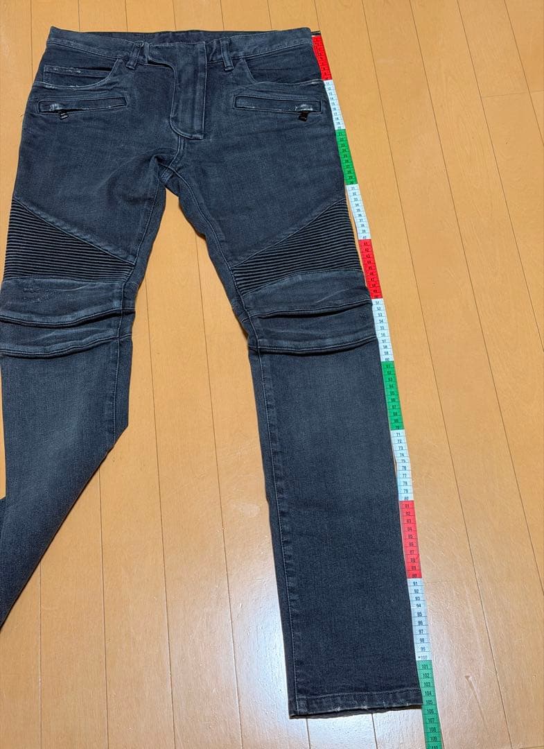 BALMAIN バイカーデニム グレー 28