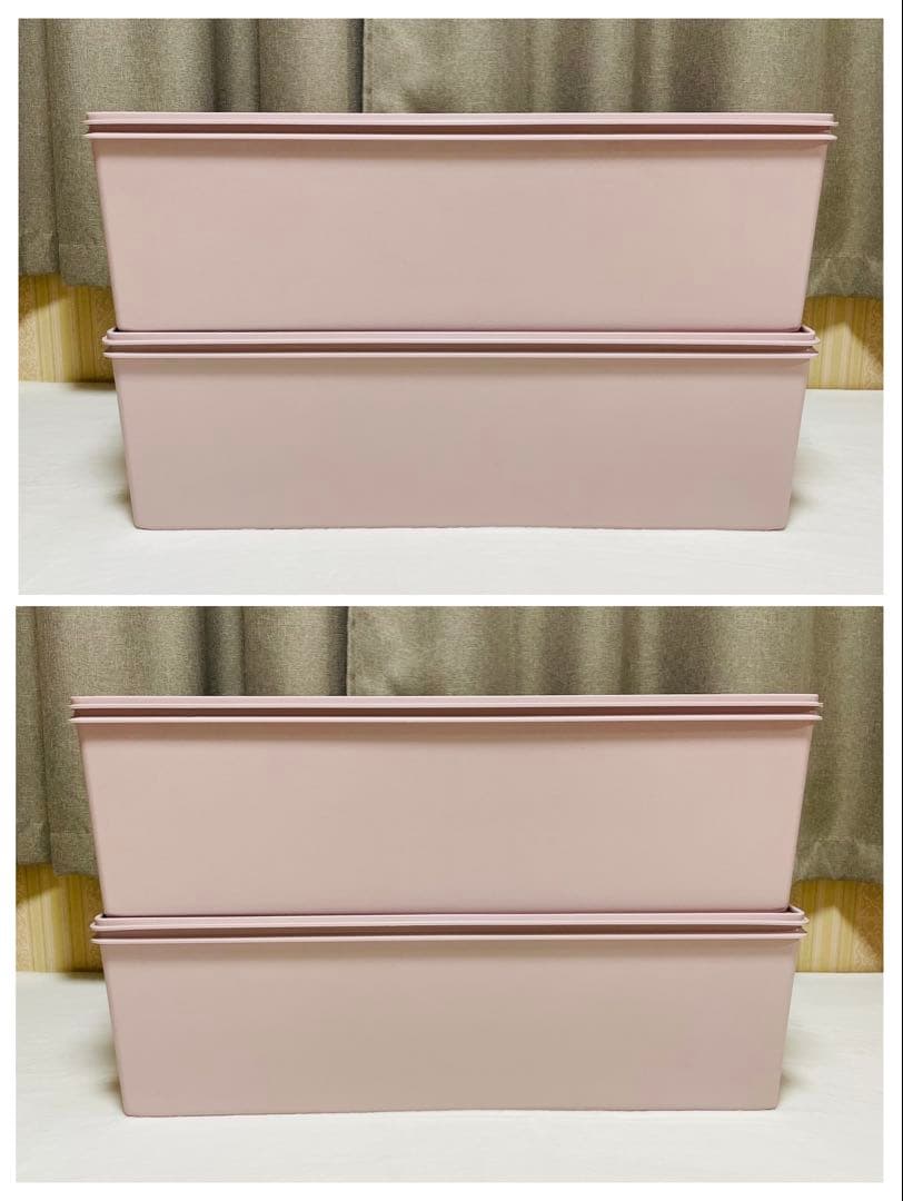 2個セット/タッパーウェア/ディープ/ロング/スーパーケース/ピンク/廃番