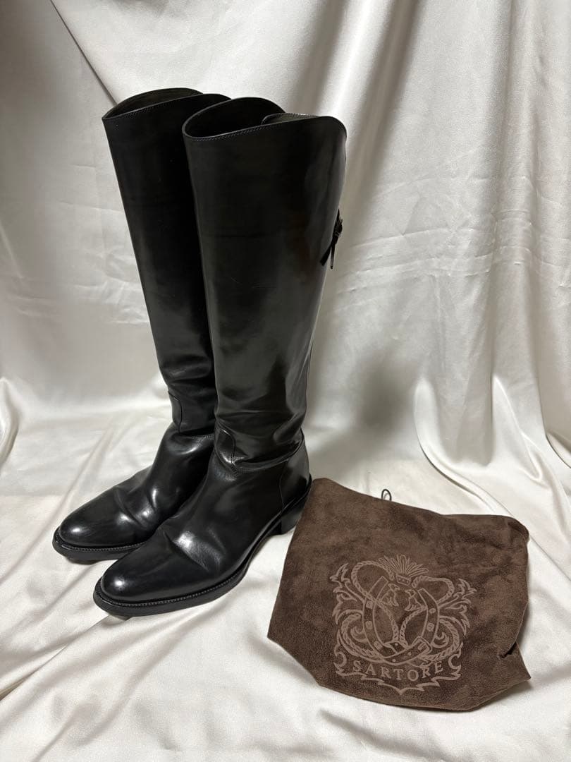 サルトル SARTORE ブーツ バックベルトロングブーツ ロングブーツ 黒