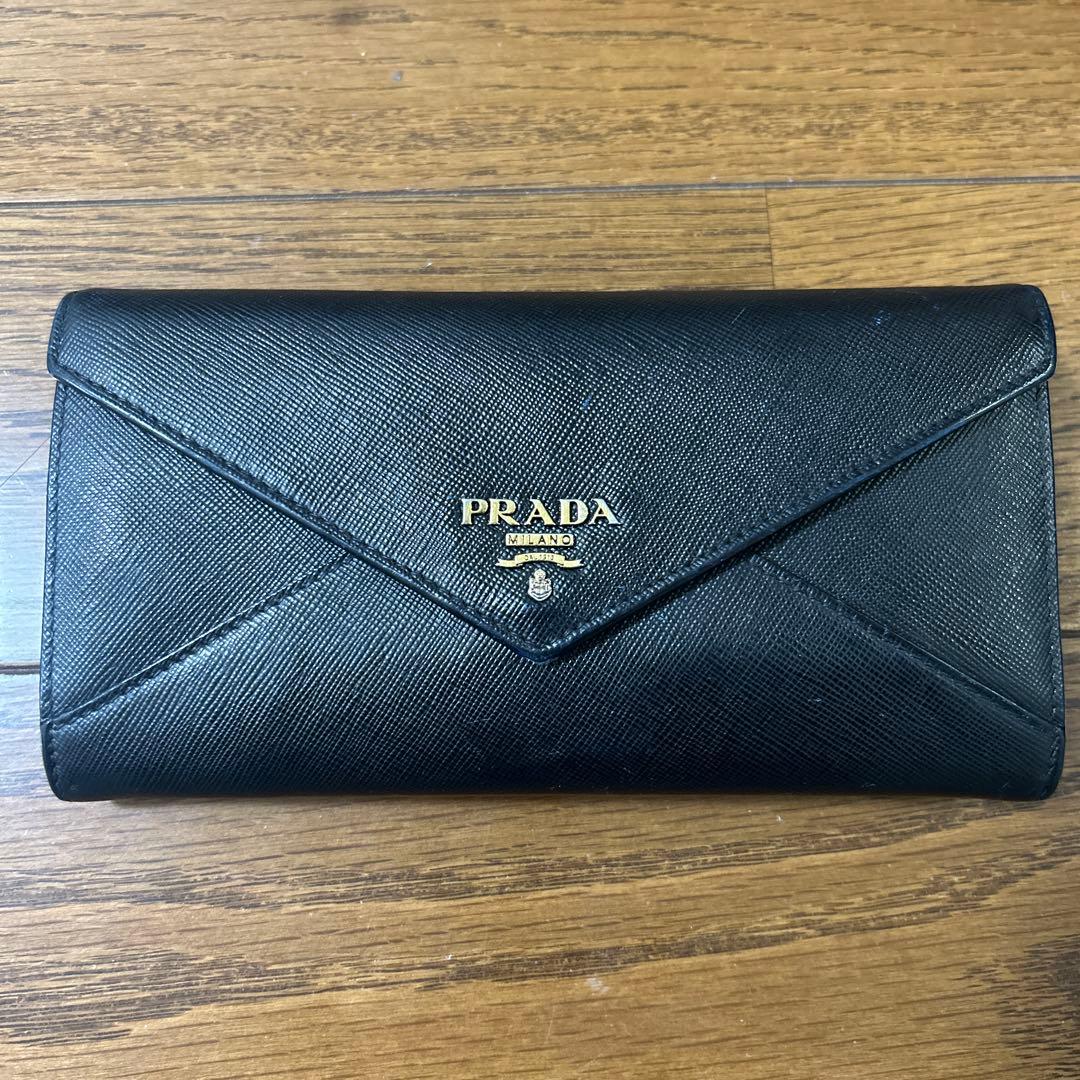 美品 PRADA プラダ 2つ折り 長財布