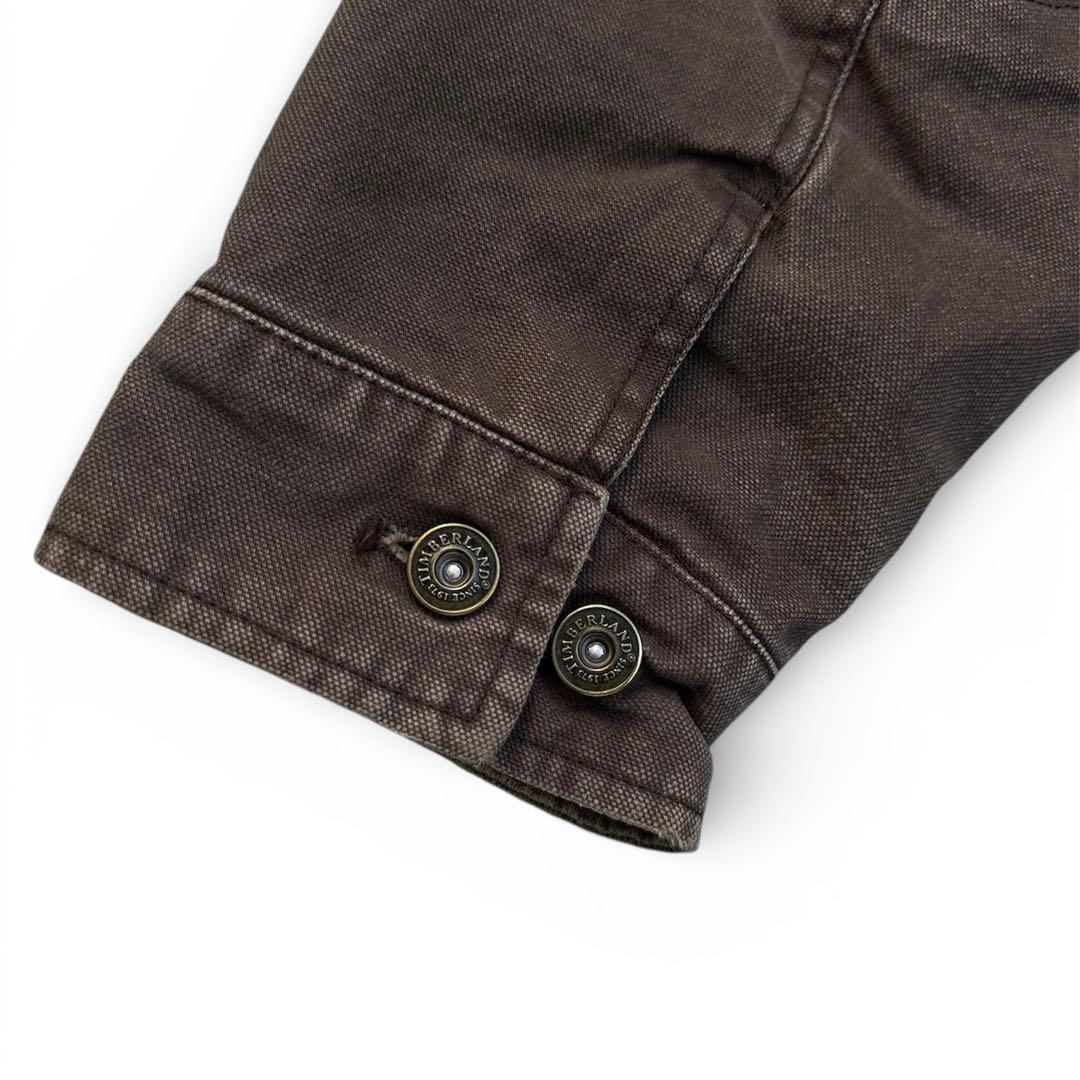 90s ティンバーランド ダックジャケット 裏地ボア ブラウン フェード M