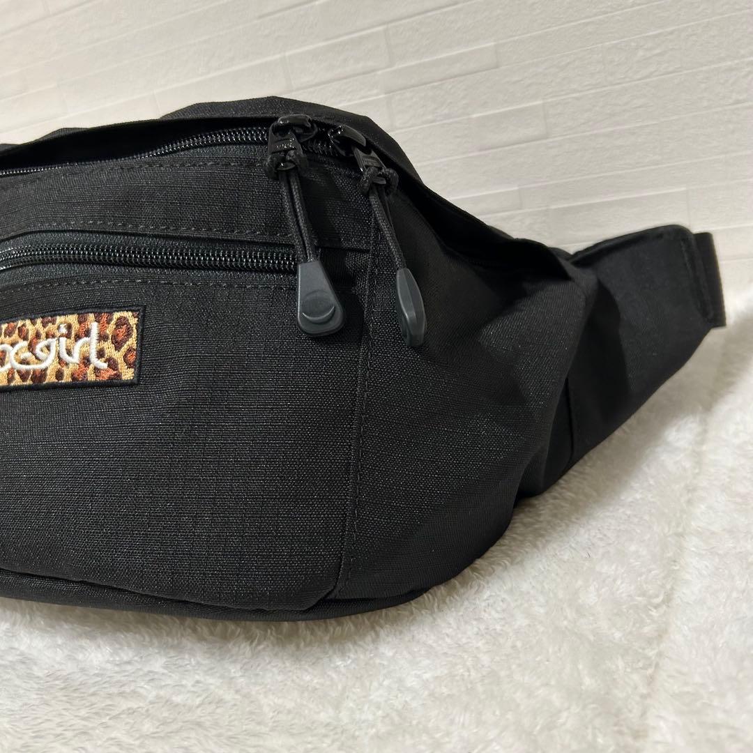 ★(^^) ★新品　エックスガールレオパードボックスロゴヒップバッグ