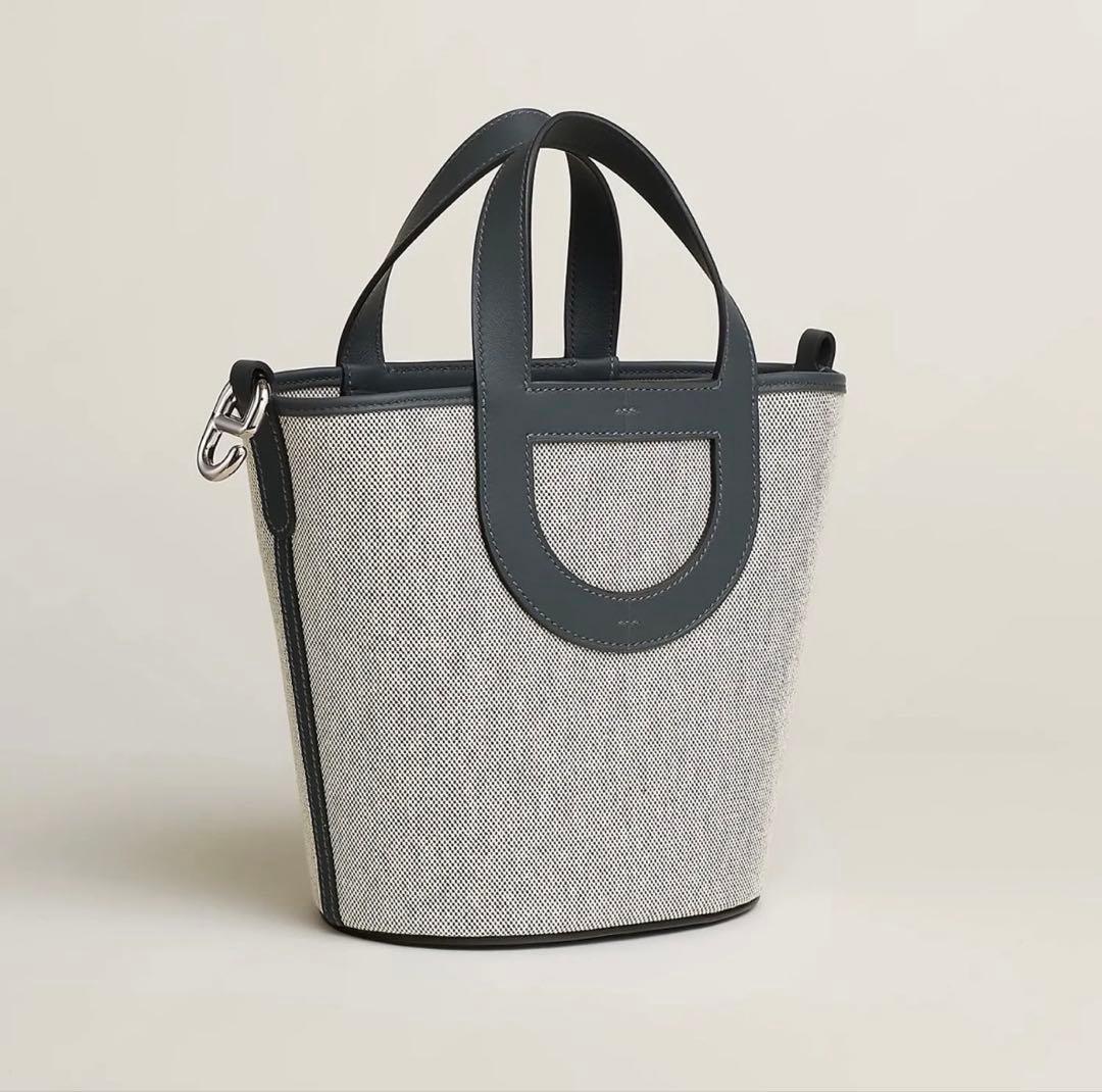 HERMES インザループ 18 黒 ブラック キャンバス