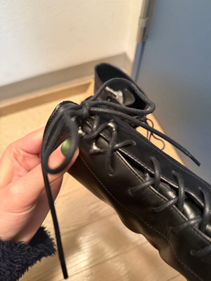 ブラックレザー ミリタリーブーツ　※2日に商品掲載終了します！