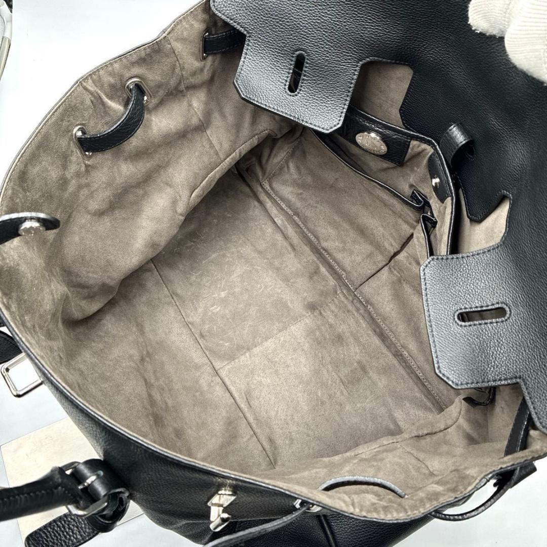 美品 Lサイズ ペッレモルビダ メイデンヴォヤージュ フラップボストンバッグ 黒