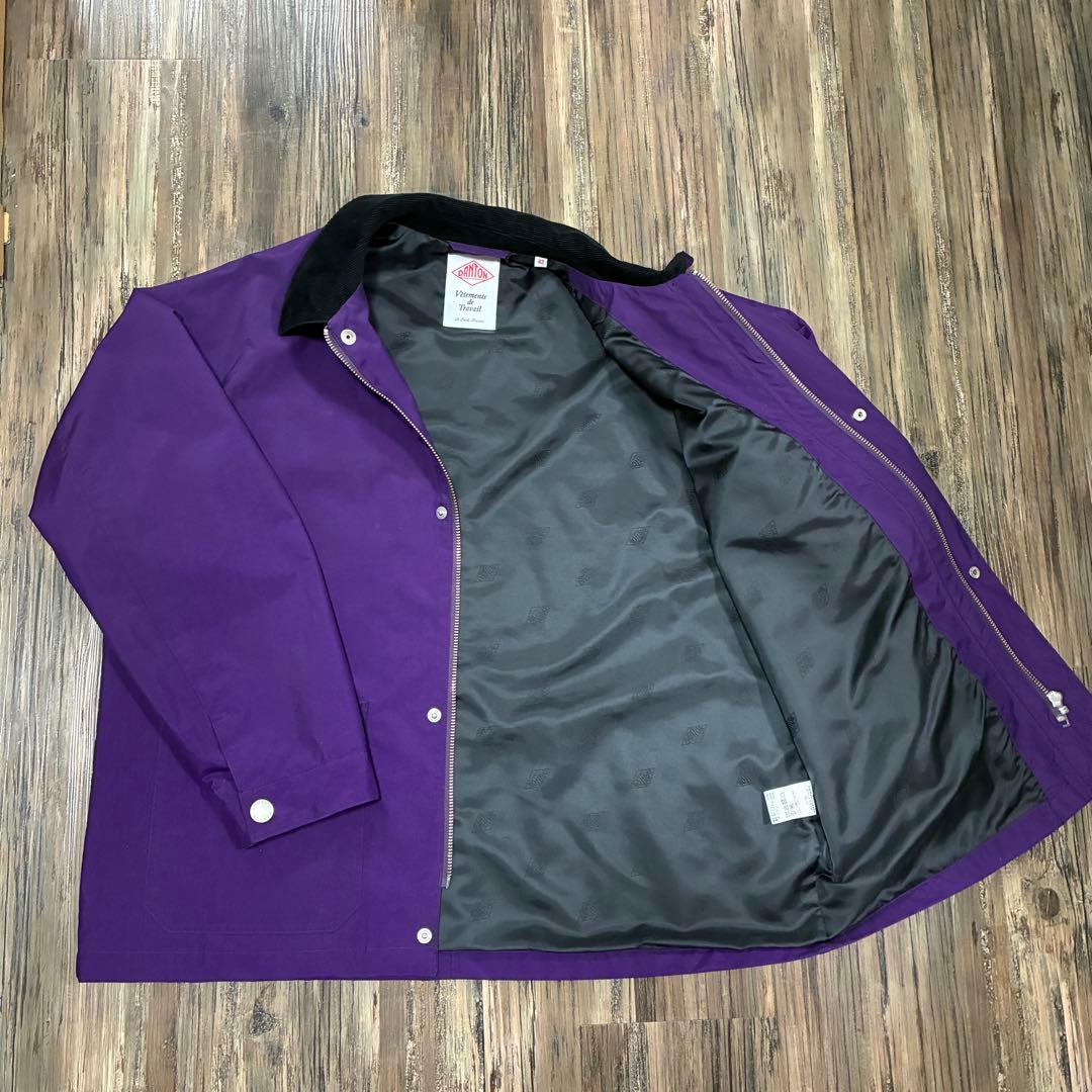 紫 コーデュロイ襟 ナイロンジャケット