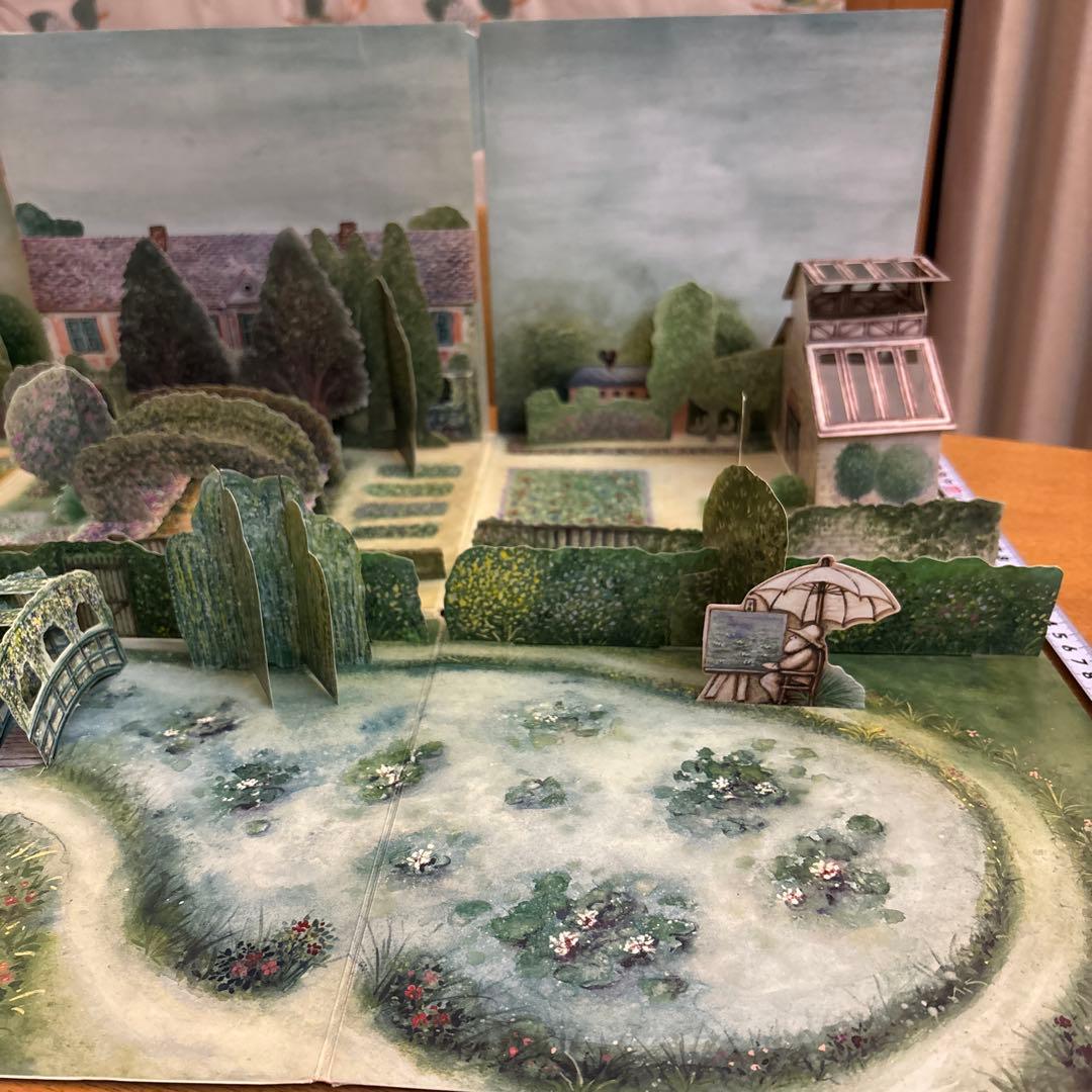 モネ 庭 ガーデン 立体 絵本 希少 レア アメリカ購入 30年前 本