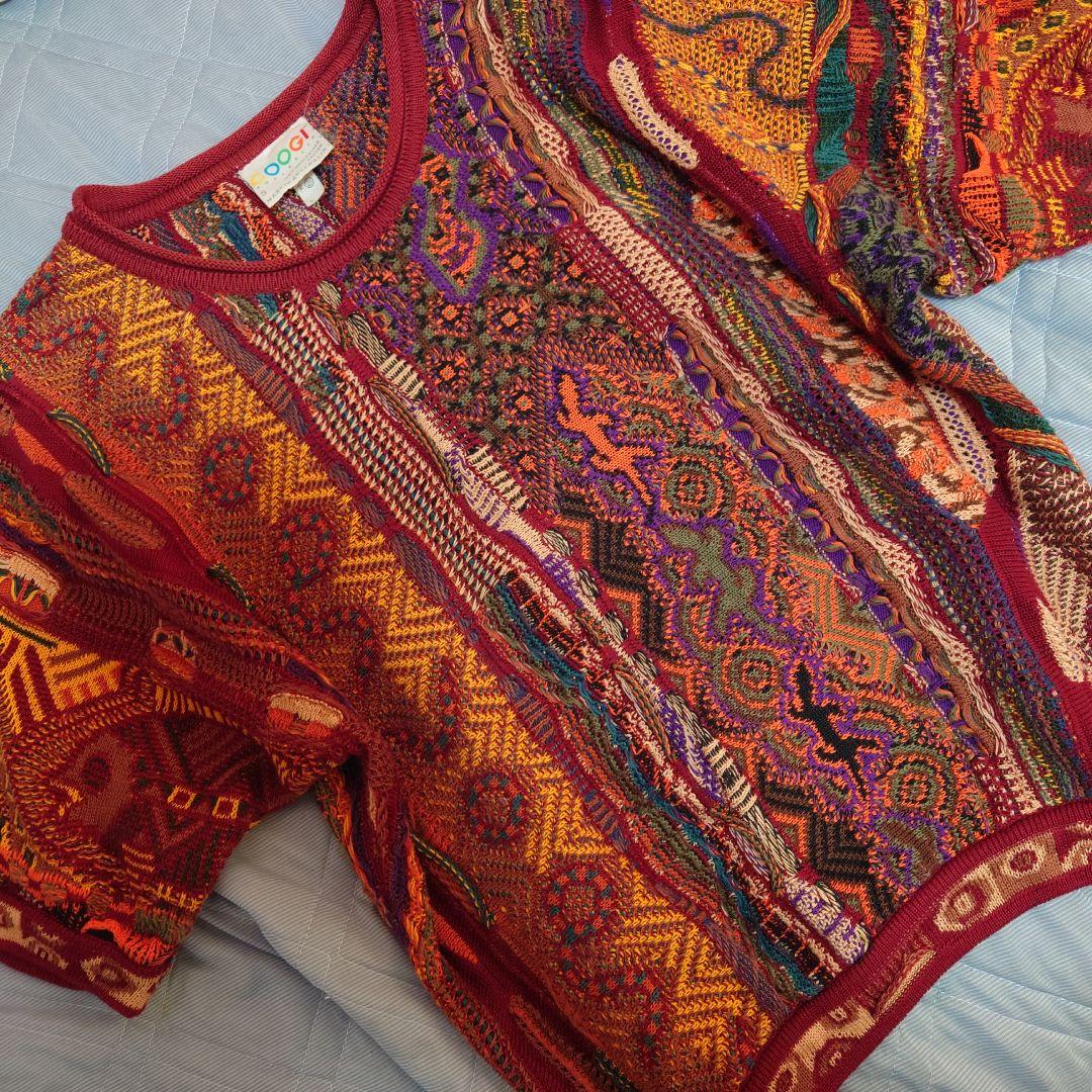 希少 レア coogi クージー 3D knit コットン オーストラリア製